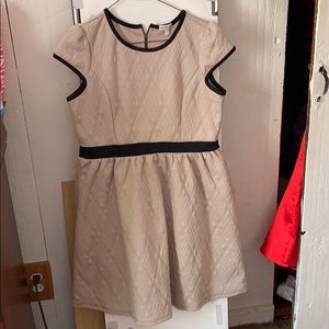 Brown and Black Flared Dress